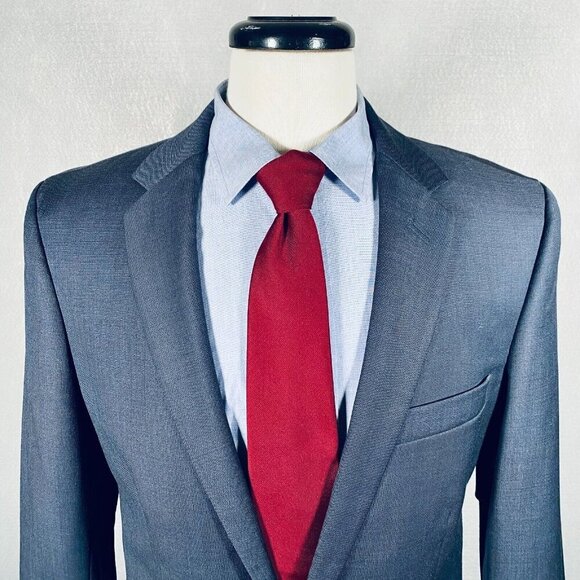 J. Crew Gray Blazer with Red Tie - Picture 1 of 13